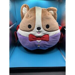NWT! Squishmallows Reginald Vampire Corgi Treat Pail Ultra soft Official Plush
